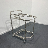 Set of 5 Pedal Bin Trolley Carts, Racking, and Shelving image 0